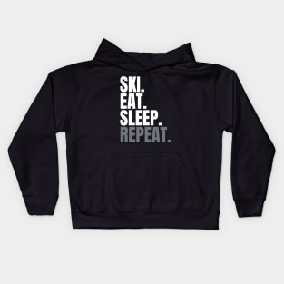 Eat Sleep Ski Repeat Kids Hoodie